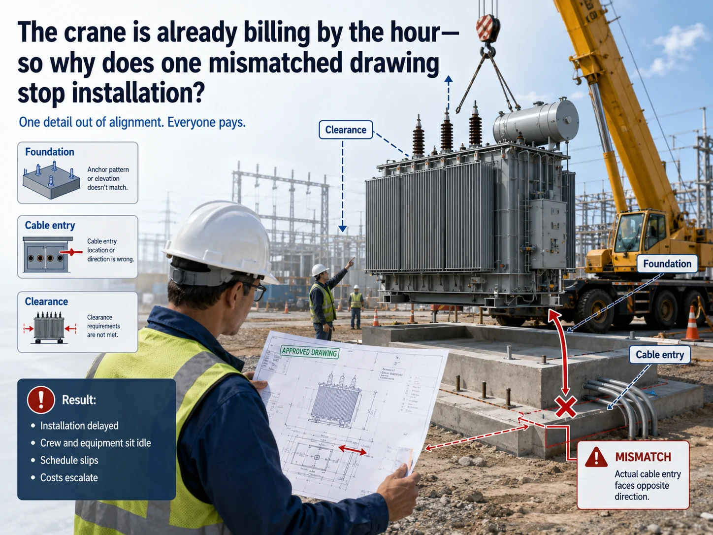 The Crane Was on the Clock. One Interface Drawing Stopped the Transformer Installation