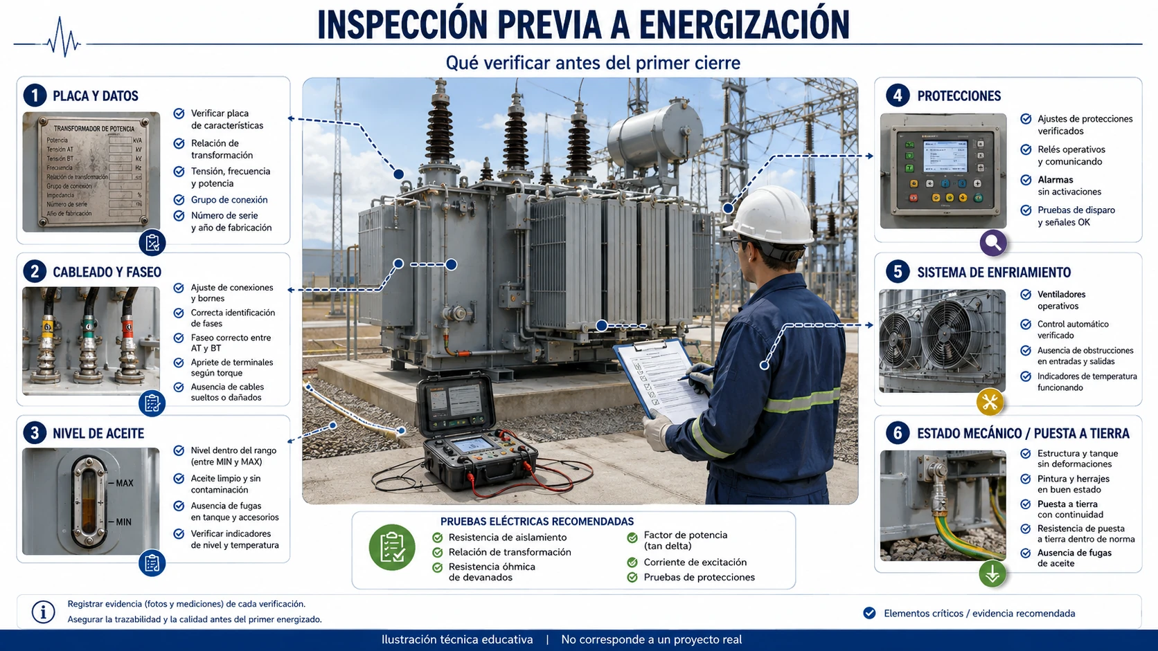 Todos los datos de placa eran correctos. El equipo aun así se negó a energizar