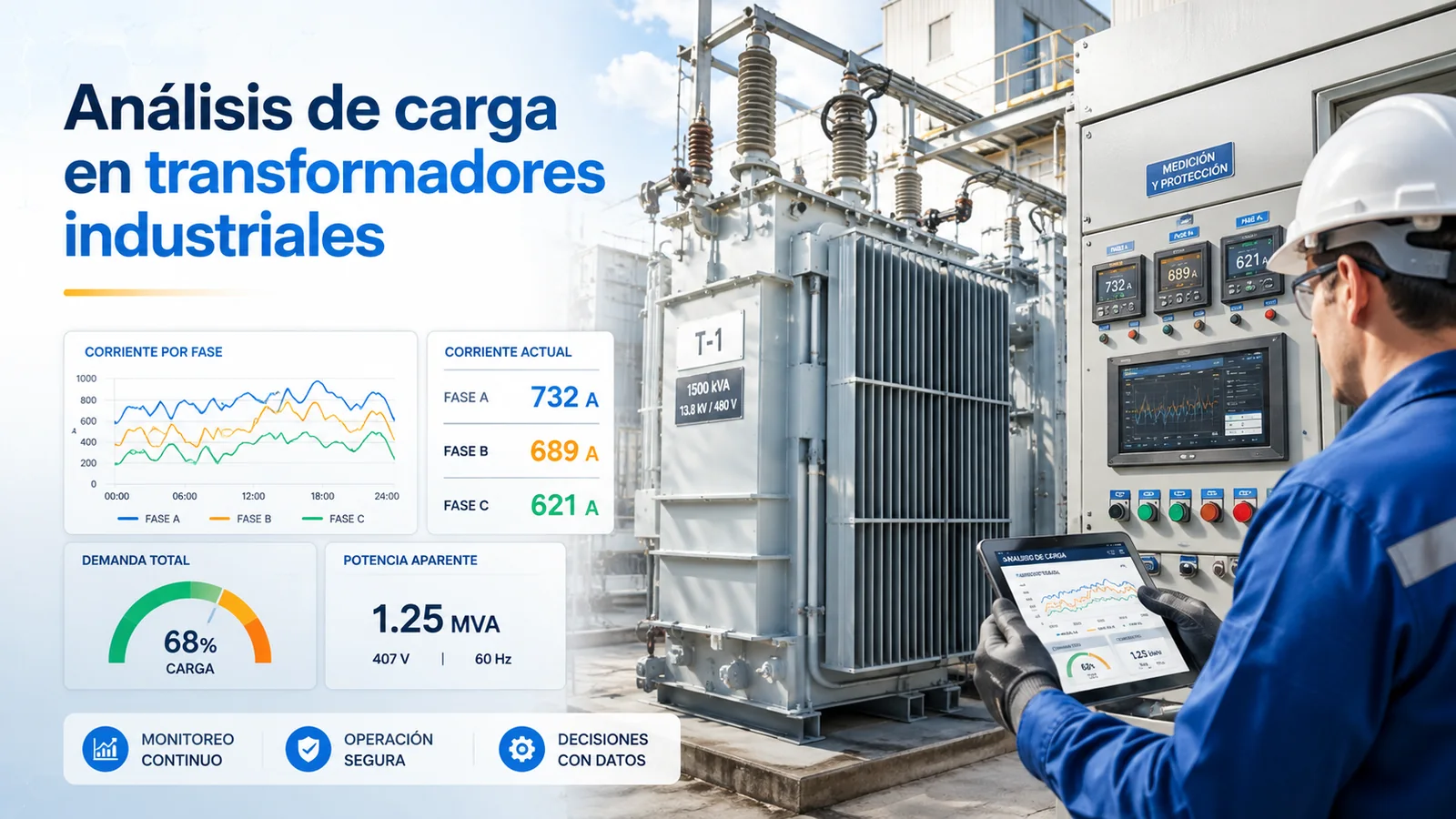 Análisis de carga industrial para aplicaciones con electrónica de potencia UPS VFD y rectificadores